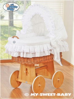 Prútený košík pre bábätká - COTTAGE 90x200 Pine Drevo s komínom