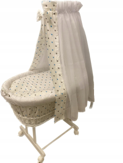 Prútený košík pre bábätká - Posteľ na mezanine N01 biela 120x200