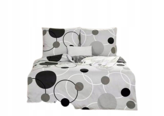 Kompletný set posteľných obliečok - Ikea Lytfibbla Bedding 200x200 srdiečka biela šedá
