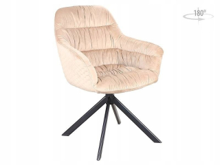 Kuchynská, jedálenská stolička - Astoria zamatové kreslo Velvet Rotary béžová