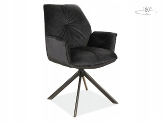 Kuchynská, jedálenská stolička - Stolička Grey Velor Golden Glands Glamour K42