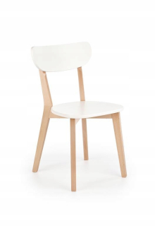 Kuchynská, jedálenská stolička - Buggi stolička biela MDF/Wood Buk Halmar