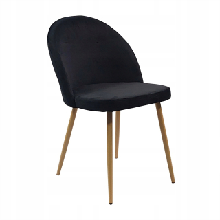 Stolička do obývačky - Denwer Velvet stoličky čierna velor