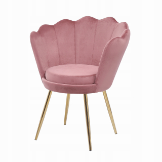 Kuchynská, jedálenská stolička - Stolička Glamour Shell Roses Zlaté nohy