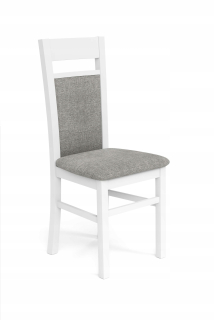 Kuchynská, jedálenská stolička - Stolička Gerard Fabric Popiel/Wood Biel Halmar