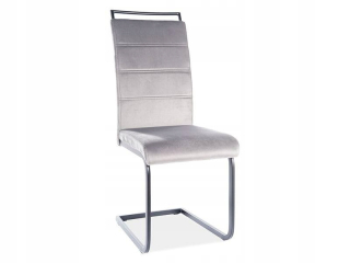 Kuchynská, jedálenská stolička - Stolička H-441 Velvet Grey Velvet na šmykľoch