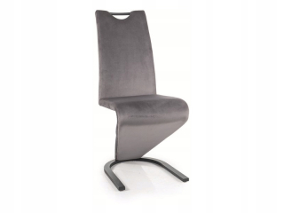 Kuchynská, jedálenská stolička - Stolička H090 Velvet Grey Bluvel14 / chrómový signál