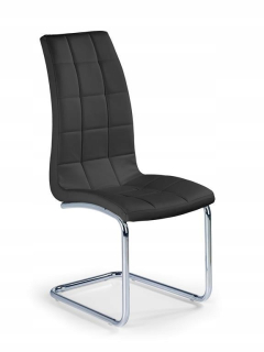Kuchynská, jedálenská stolička - Predseda K-147 Black Ecoskóra/Chrome Halmar
