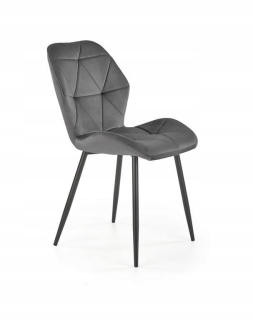 Kuchynská, jedálenská stolička - Stolička K-453 látky Velvet Popiel/Stal Halmar