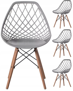 Kuchynská, jedálenská stolička - Stoličky Škandinávske stoličky DSW Grey - 4 kusy