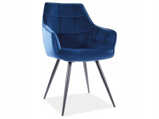Kuchynská, jedálenská stolička - Stolička Lily Velvet Velvet Navy Signal