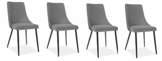 Kuchynská, jedálenská stolička - Stoličky klavír B Matt Velvet Grey kusy 4