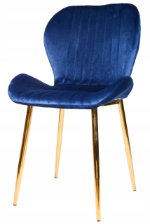 Kuchynská, jedálenská stolička - Zamatova jedáleň Gunkel Navy Blue Stolička jedáleň