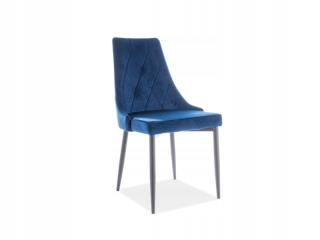 Kuchynská, jedálenská stolička - Trix B stolička Velvet Velvet Navy Signál