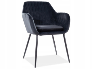 Kuchynská, jedálenská stolička - Stolička Edward Velvet Velvet Black Elegant