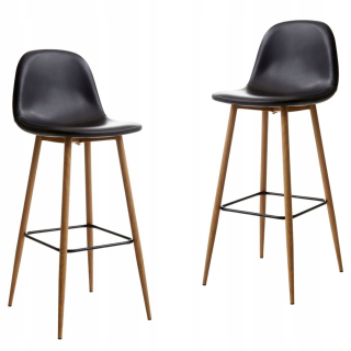 Barová stolička do kuchyne - Hoker N62 Eco -Leather Black/White Bar