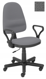 Kancelárska stolička, kreslo - Zamestnanecký kancelársky kreslo Bravo Grey-Black NS