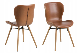 Kuchynská, jedálenská stolička - Haruna Bronze, Eco -Leather / Oakova stolička