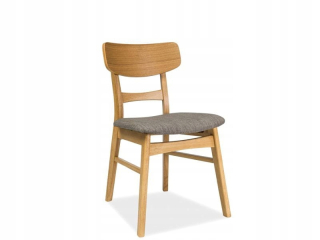 Kuchynská, jedálenská stolička - CD-61 Gray/Oak Drevená kuchynská stolička