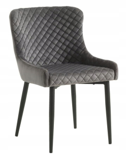 Kuchynská, jedálenská stolička - Stolička pre kuchynský salón zamat Pebringe Grey J