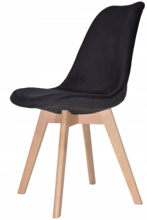 Stolička do obývačky - Škandinávska stolička Monza Grande Black Velvet