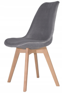 Kuchynská, jedálenská stolička - Škandinávska stolička Monza Grande Gray Velvet