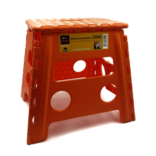 Stolík, taburetka - Ebbe skladacia stolička stolička stolička 32 cm oranžová