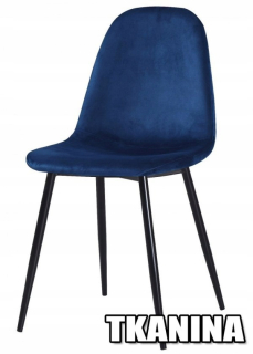 Stolička do obývačky - Čalúnené stolička Giulia Velvet Blue