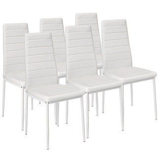 Kuchynská, jedálenská stolička - Čalúnené stoličky Eco -ater White Milano 6 ks