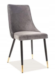 Kuchynská, jedálenská stolička - Čalúnené stoličky Velor Piano Velvet Grey
