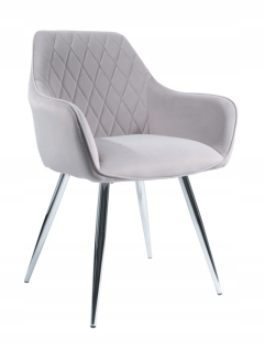 Kuchynská, jedálenská stolička - Stolička s karbolmi Carbo 2 Gray / Chrome