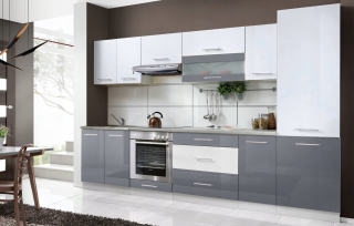 Kuchynská linka - Bartek Kitchen 3,2 m s vysokým leskom Petra