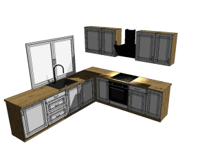 Kuchynská linka - Biały Flawio Artisan's Kitchen Directboard