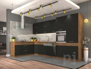 Kuchynská linka - Vigo Matera Kitchen, 3,5*1,9 m, vlastná konfigurácia