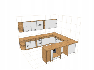 Kuchynská linka - Vigo Wh Kitchen, Rohové nastavenie zákazníka