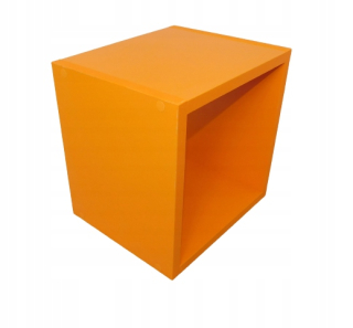 Detský nočný stolík - Štvorcová oranžová polica 30x30x25 oranžová