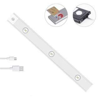 Osvetlenie nábytku - LED žiarovka s pruhom snímača pohybu 40 cm USB