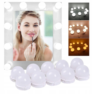 Osvetlenie nábytku - LED zrkadlové žiarovky LED make -up set 10 ks