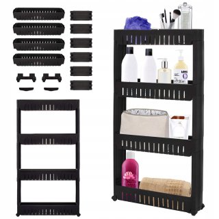 Skrinka do kúpeľne - Kúpeľňa na kolesách mobilná knižnica 4 police