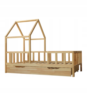 Posteľ pre detí - Veľká priestranná knižnica 80/140/40 cm mládežnícka izba