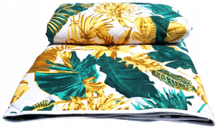 Prikrývka na spanie - Letná prikrývka Pol 160x200 Monstera Cotton Leaf