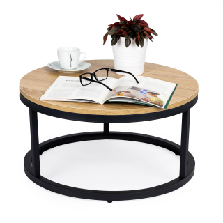 Konferenčný stolík do obývačky - Okrúhly stôl podkrovia pre obývaciu izbu 60 cm