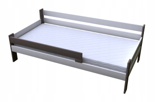 Posteľ do spálne - 100x200 lôžok s operadlom + bariérou + matrac