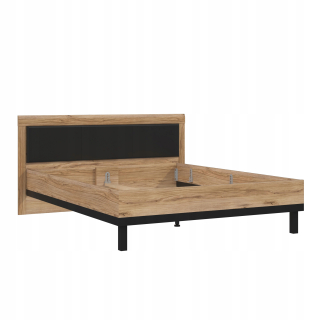 Posteľ do spálne - DALOW BED 160x200 cm čalúnené ZAGÓWEK OAK