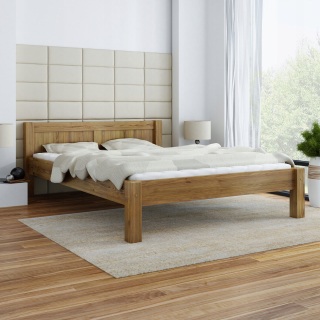 Posteľ do spálne - Drevené posteľ 160x200 Oak Victoria