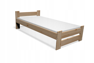 Posteľ do spálne - Drevené borovicové lôžko 80x200 + rám + matrac
