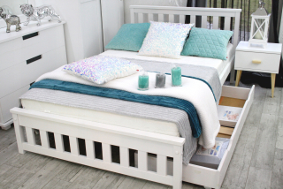 Posteľ do spálne - Drevené lôžko IgA 120x200 White + Product Rám