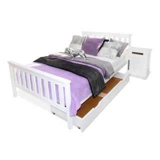 Posteľ do spálne - Drevené lôžko IZA 120x200 White + Product Rám
