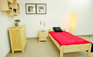 Posteľ do spálne - Chýbala borovica drevená lôžko 90 lôžkových rámu