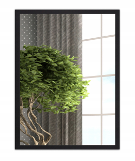 Kúpelňové zrkadlo - Black Loft Mirror 60x40 Hliníkový obdĺžnik